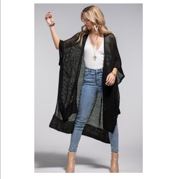 Black open sleeved Kimomo - Ruggine Brand 🍁 - Picture 3 of 5